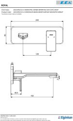 Eca Royal Mat Siyah A. Lavabo B. Sıva Üst Tek Rozet 102167621C1-K - 2
