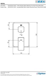 Eca Royal Mat Siyah Ank Banyo/Duş 2 Yolu Sıva Üst 102167251C1-KDE - 2