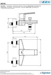 Eca Royal Siyah Mat Kireç Kırıcılı Gizli Perlatör Banyo Bataryası - 2