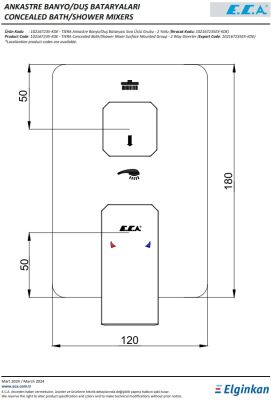 Eca Tiera Altın Görünüm Ank Banyo/Duş 2 Yollu S.Ü 102167235A1-KDE - 3