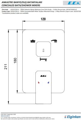 Eca Tiera Altın Görünümlü Ank Banyo/Duş 3 Yollu S.Ü 102167335A1-K - 3