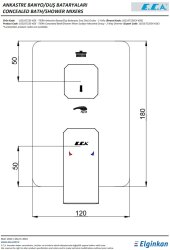 Eca Tiera Krom Ankastre Banyo/Duş 2 Yollu Sıva Üstü 102167235-KDE - 2