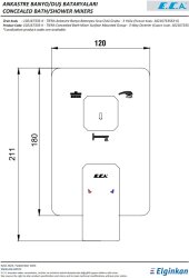 Eca Tiera Krom Ankastre Banyo/Duş 3 Yollu Sıva Üstü 102167335-K - 2