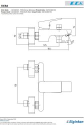 Eca Tiera Krom Renkli Kireç Kırıcılı 102102469 Banyo Bataryası - 2
