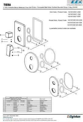 Eca Tiera Mat Siyah Ank. Banyo/Duş 2 Yollu Sıva Ü 102167235C1-KDE - 3
