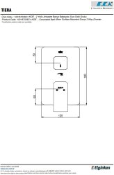 Eca Tiera Mat Siyah Ank. Banyo/Duş 2 Yollu Sıva Ü 102167235C1-KDE - 2