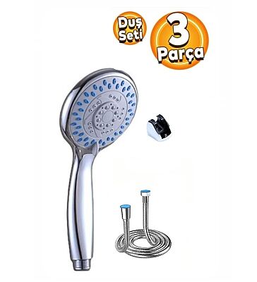 Irmak Banyo Duş Seti Takımı 5 Fonksiyon Başlık 150 cm Krom Hortum - 2