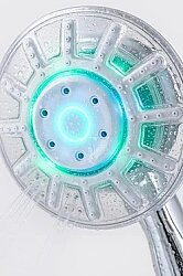 LED Işıklı Sıcaklık Göstergeli Su Tasarruflu Krom El Duş Başlığı - 4