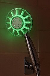 LED Işıklı Sıcaklık Göstergeli Su Tasarruflu Krom El Duş Başlığı - 5