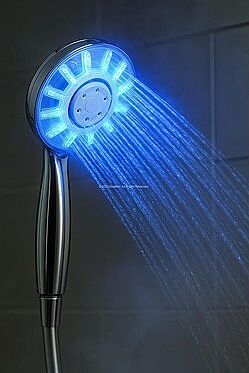 LED Işıklı Sıcaklık Göstergeli Su Tasarruflu Krom El Duş Başlığı - 7
