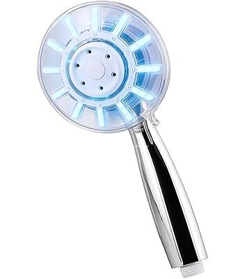 LED Işıklı Sıcaklık Göstergeli Su Tasarruflu Krom El Duş Başlığı - 10